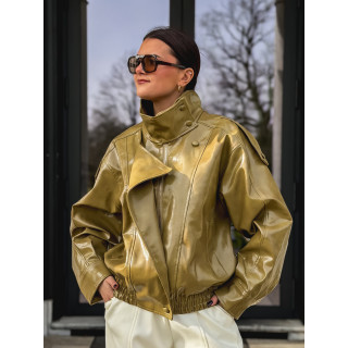 Veste en simili Colombia - Vert Olive