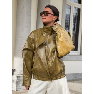 Veste en simili Colombia - Vert Olive