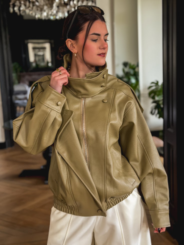 Veste en simili  Jallia - Vert Olive