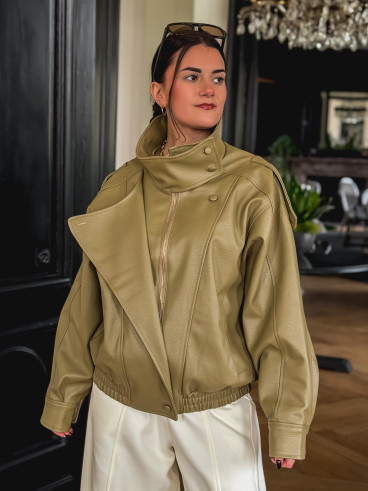 Veste en simili  Jallia - Vert Olive