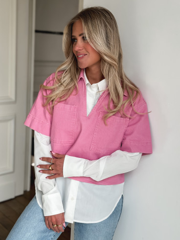 Blouse en jeans Milana - Rose Blouse en jeans Milana - Rose