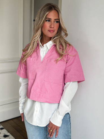 Blouse en jeans Milana - Rose Blouse en jeans Milana - Rose