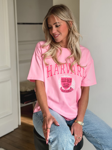 T-shirt Harvard - Rose