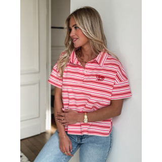 Polo Ligné Mirabelle - Rose