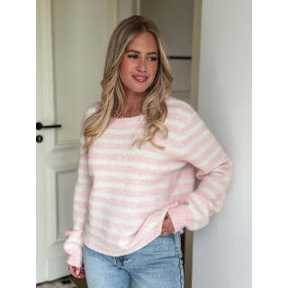 Pull ligné Marila - Rose