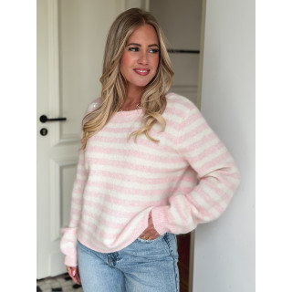 Pull ligné Marila - Rose