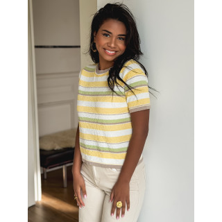 T-shirt Ornela - Jaune/Vert