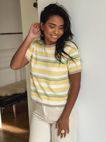 T-shirt Ornela - Jaune/Vert