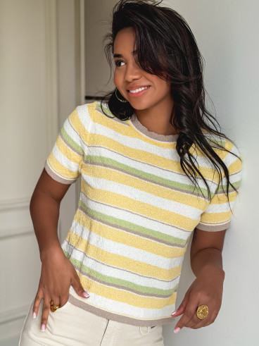 T-shirt Ornela - Jaune/Vert