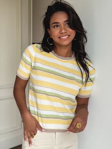 T-shirt Ornela - Jaune/Vert