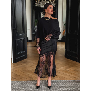 Jupe longue Mannah - Noir