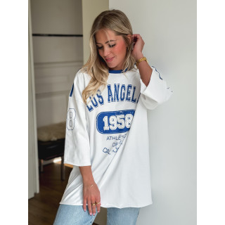 T-shirt California - Blanc/bleu