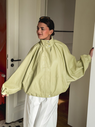 Veste en simili Maollie - Vert