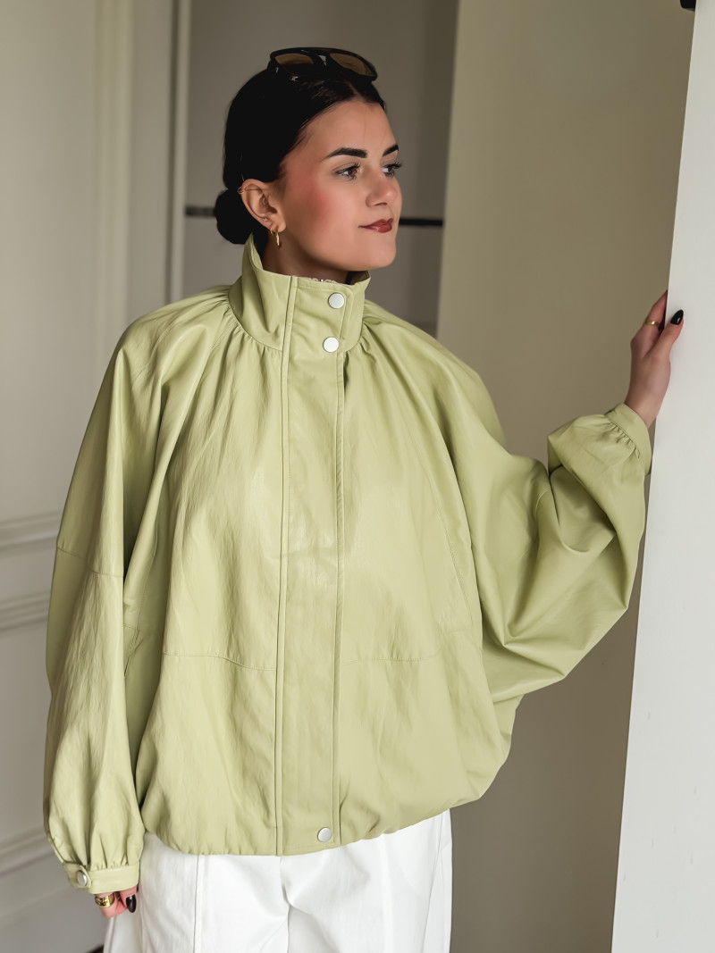 Veste en simili Maollie - Vert