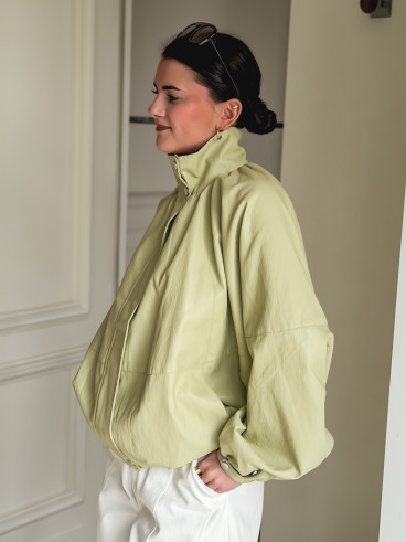 Veste en simili Maollie - Vert