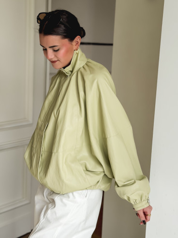Veste en simili Maollie - Vert