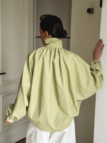 Veste en simili Maollie - Vert