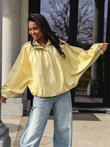 Veste en simili Maollie - Jaune