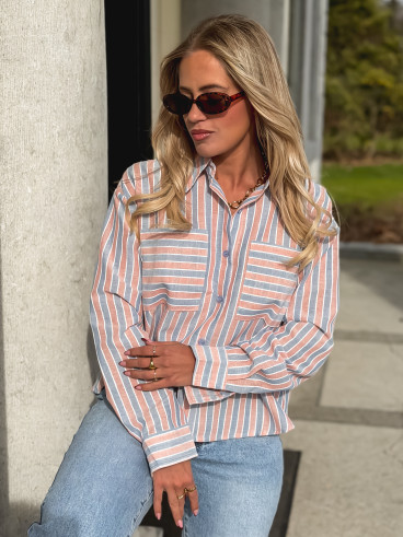 Chemise lignée Jessie - Bleu/Rouge Chemise lignée Jessie - Bleu/Rouge