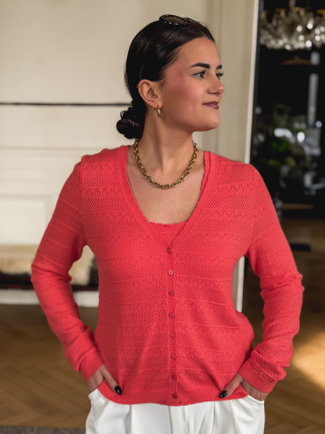 Gilet Maryssa - Corail