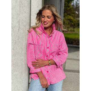 Chemise lignée Molly - Rose