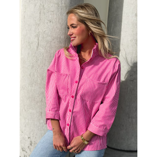 Chemise lignée Molly - Rose