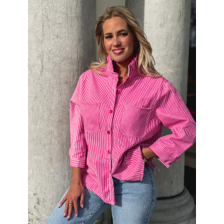 Chemise lignée Molly - Rose