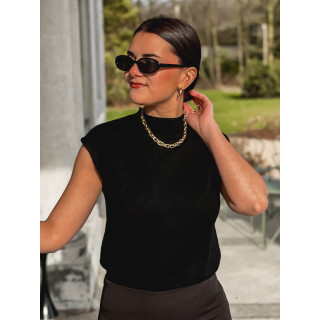 Pull sans manches Léoline - Noir