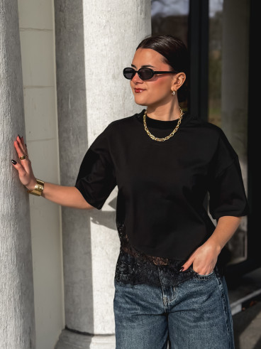 T-shirt Angéline - Noir