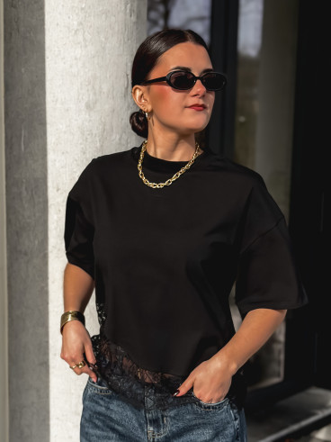 T-shirt Angéline - Noir