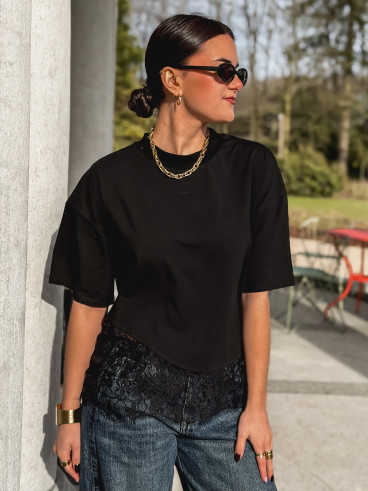 T-shirt Angéline - Noir