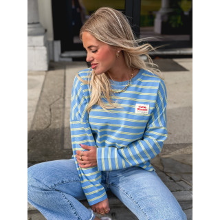T-shirt longues manches Blondine - Bleu/Jaune