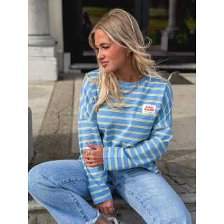 T-shirt longues manches Blondine - Bleu/Jaune