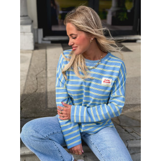 T-shirt longues manches Blondine - Bleu/Jaune