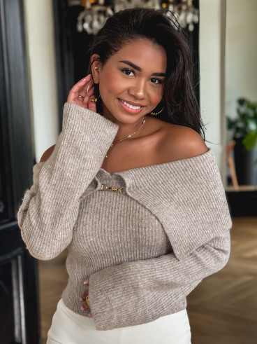 Pull court Olympia - Taupe