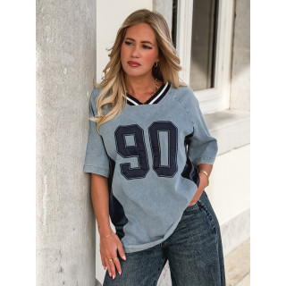 T-shirt "Ninety" - Bleu