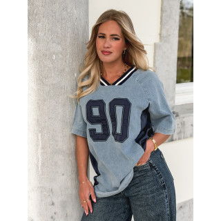 T-shirt "Ninety" - Bleu