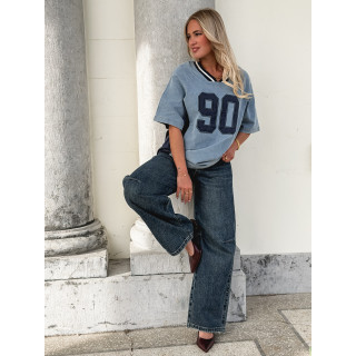 T-shirt "Ninety" - Bleu