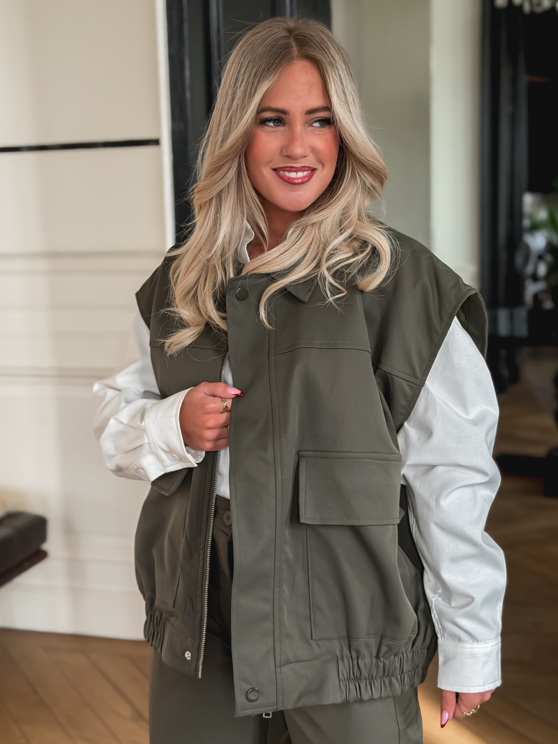 Veste Sans Manches Guadeloupe - Kaki