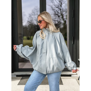 Veste en simili Maollie - Bleu ciel