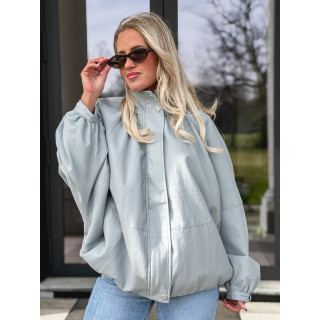 Veste en simili Maollie - Bleu ciel