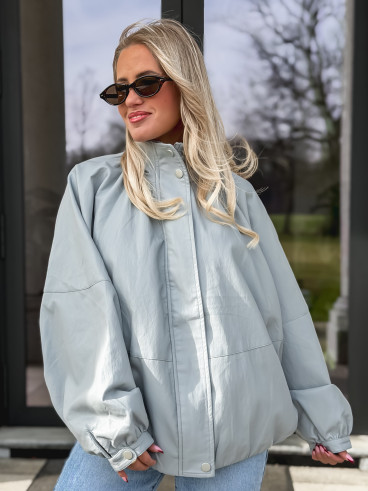 Veste en simili Maollie - Bleu ciel