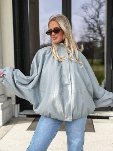 Veste en simili Maollie - Bleu ciel