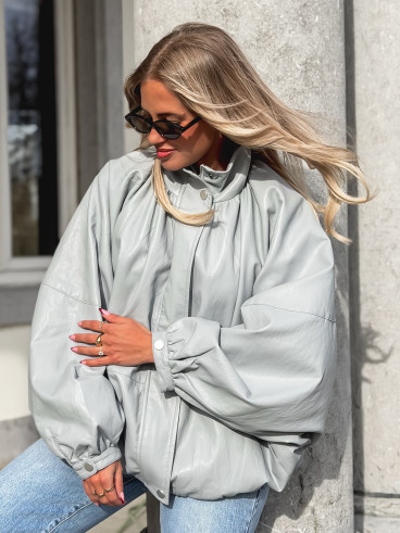 Veste en simili Maollie - Bleu ciel