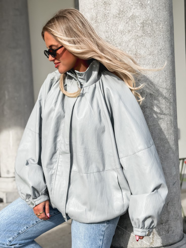 Veste en simili Maollie - Bleu ciel