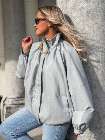 Veste en simili Maollie - Bleu ciel