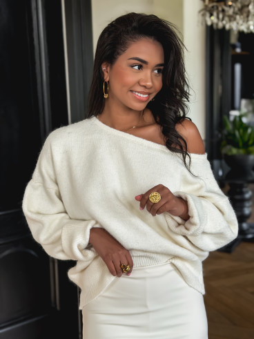 Jupe courte Angelica - Ecru