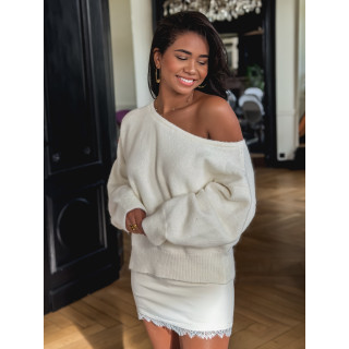 Jupe courte Angelica - Ecru