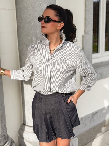 Jupe short en jeans Laurana - Bleu foncé