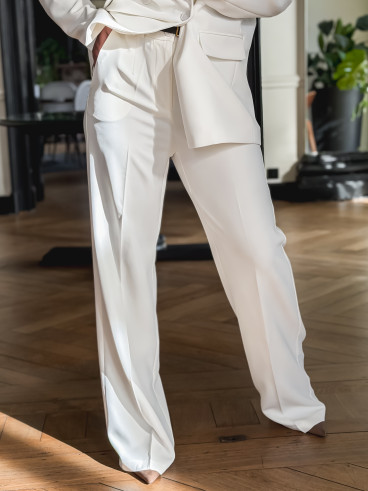 Pantalon classique blanc